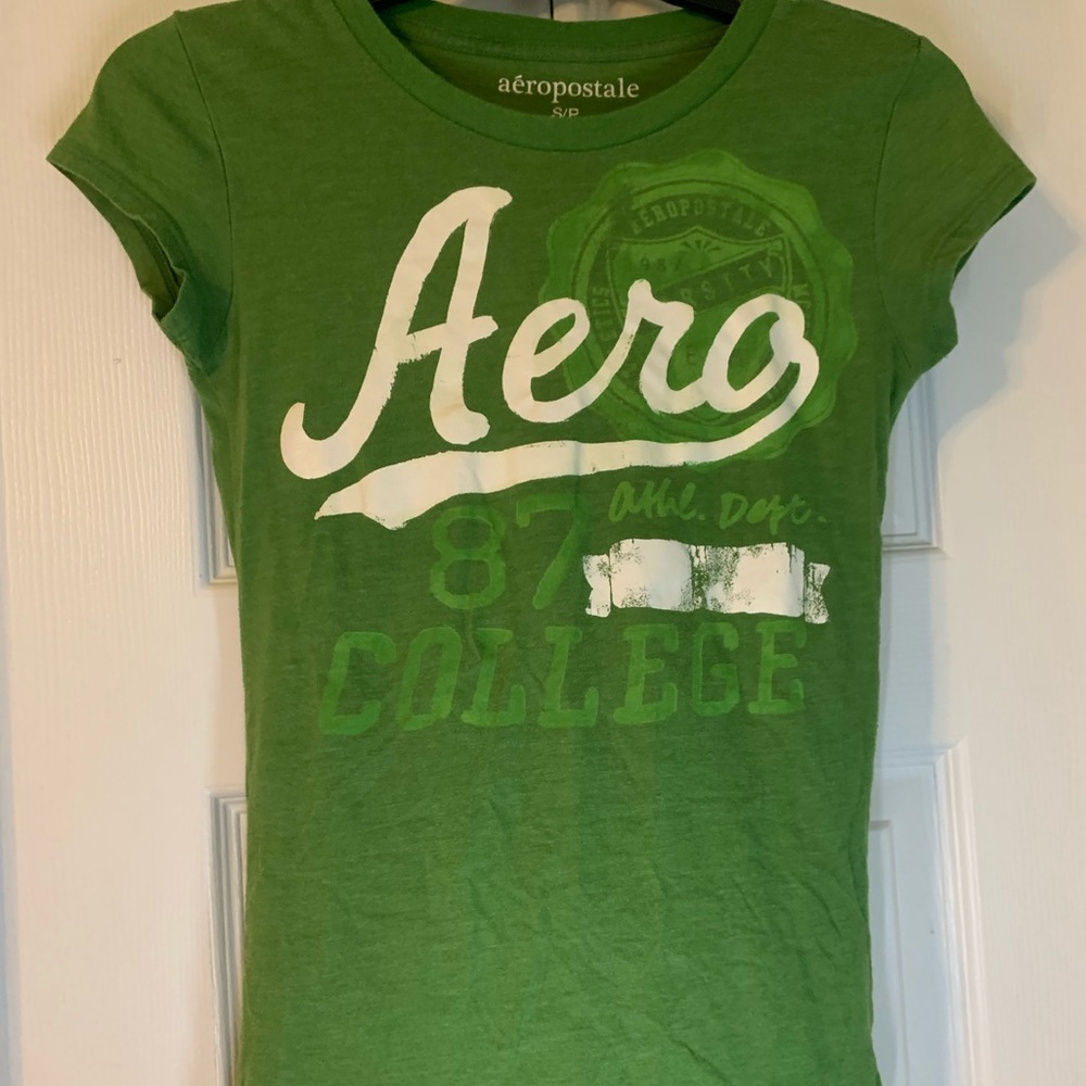 Aeropostale S green printed t-shirt